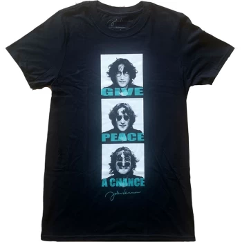 Image of John Lennon - GPAC Stack Unisex Large T-Shirt - Black