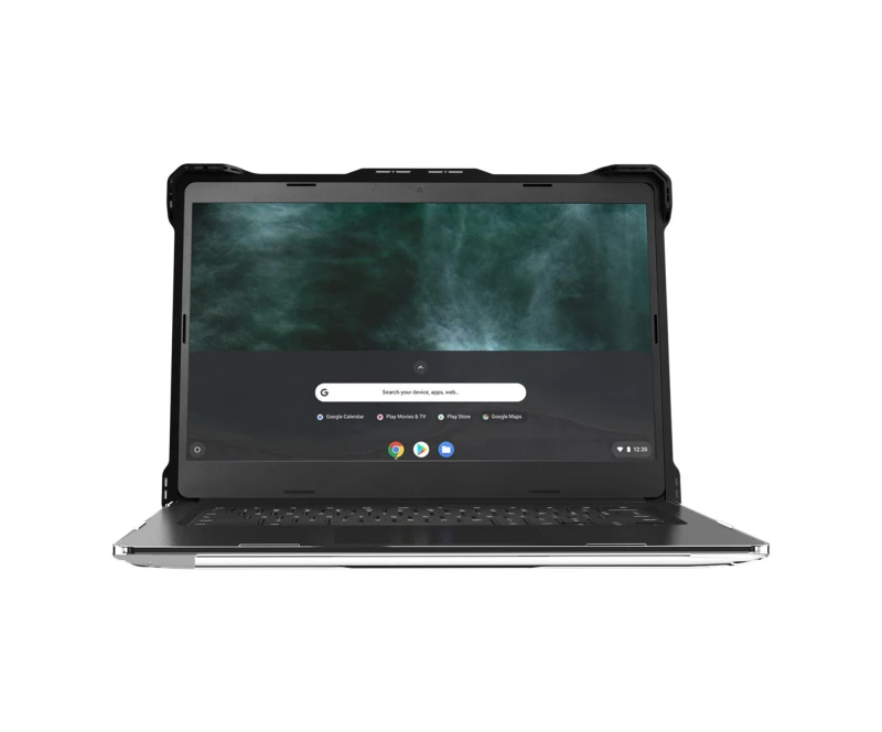Image of Max Cases MAXCases Extreme Shell-L for Asus 1100 Series 11.6" Win 10/Chrome, BR1100F, Flip CR1, CR1 (Black/Clear) AS-ESL-BR11-BLK