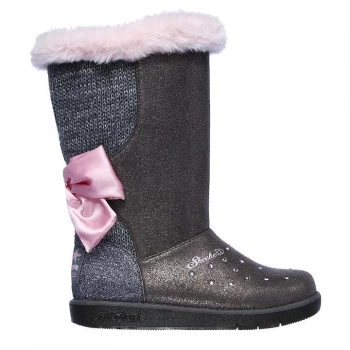 image of Skechers Twinkle Toes Glizy Glame Cuties Junior Girls Boots - Grey