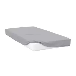 Image of Belledorm Sateen Extra Deep Fitted Sheet (King) (Platinum Grey)