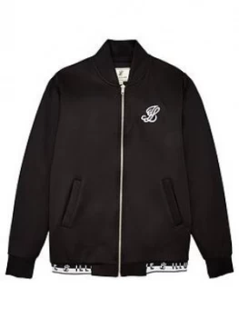 Image of Illusive London Boys Taped Bomber Jacket - Black