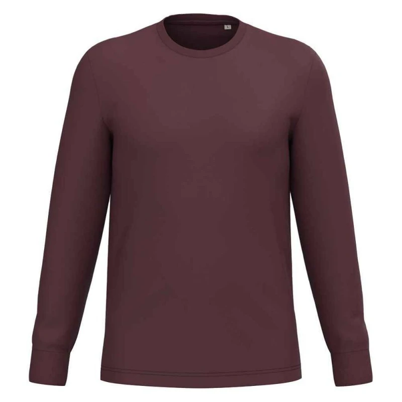 Image of Native Spirit Mens Friendly Long-Sleeved T-Shirt in Maroon Size: Large Maroon Male L