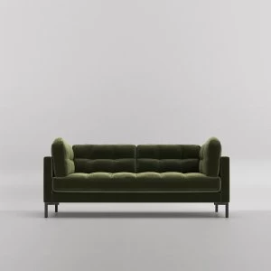 Image of Swoon Landau Velvet 2 Seater Sofa - 2 Seater - Fern