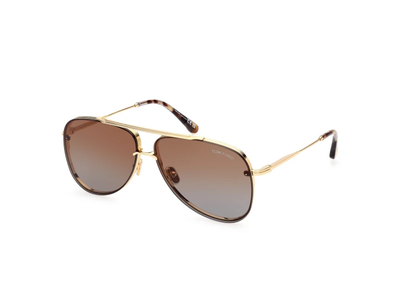 Image of Tom Ford Leon Sunglasses Brown VUV0B Unisex