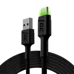 Image of Green Cell KABGC13 USB cable 2m USB 2.0 USB A USB C Black