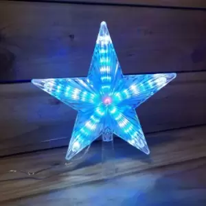 Image of Multi Effect Indoor And Outdoor Tree Top Star 24cm Green, Red and Blue LEDs