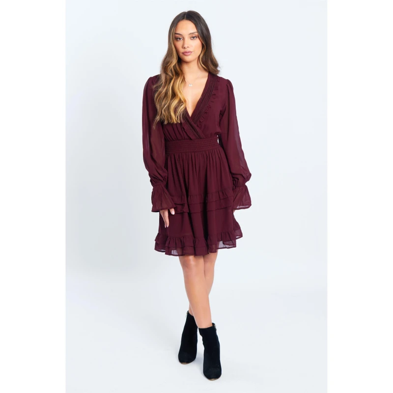 Image of Be You Trim Dress - Red Red 8