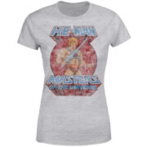 Image of He-Man Distressed Womens T-Shirt - Grey - 3XL