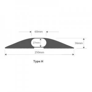 image of Vulcascot Cable bridge VUS-062 Rubber Black No. of channels: 1 1500 mm Content: