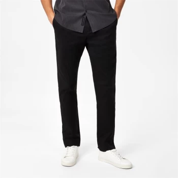 Image of Firetrap Elasticated Waist Chinos Mens - Black