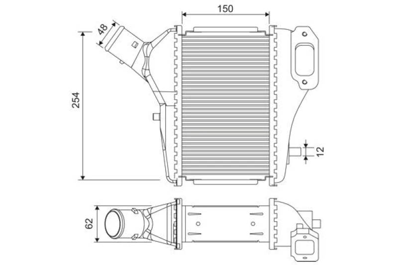 Image of Intercooler VALEO 822902