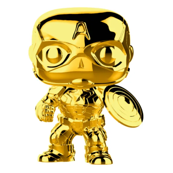 image of Marvel MS 10 Captain America Gold Chrome Pop! Vinyl Figure