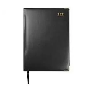 image of Collins 2021 Classic Compact Desk Diary Day to Page Sewn Binding