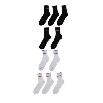 image of Donnay 10 Pack Crew Sports Socks Mens - Bright Asst