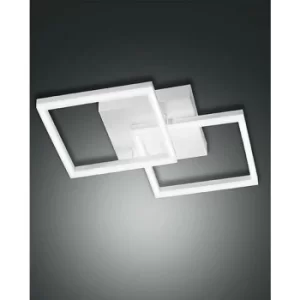 Image of Fabas Luce Bard Integrated LED Semi Flush Light White Glass