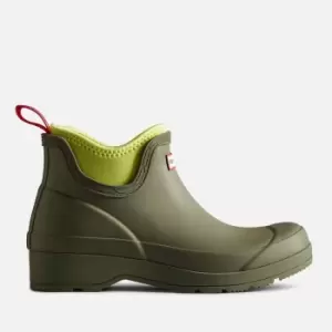 Image of Hunter Womens Play Neoprene Chelsea Boots - Lichen Green/Zesty Yellow - UK 5