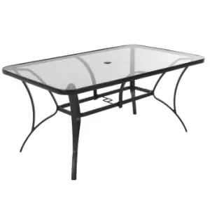 Image of Paloma Tempered Glass Outdoor Dining Table, Grey