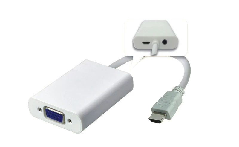 Image of Microconnect HDMVGA2 video cable adapter 0.15 m HDMI VGA (D-Sub) White