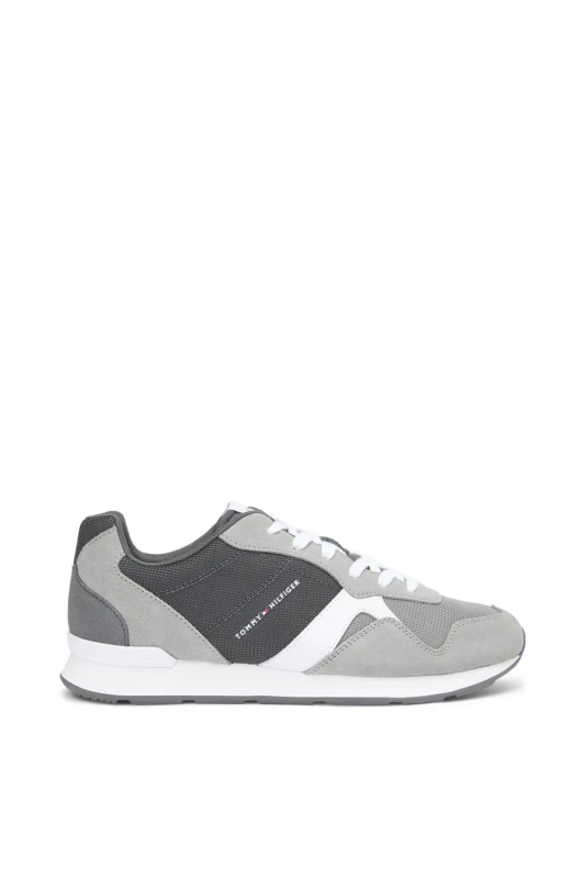 Image of Tommy Hilfiger Mens Runner Icon Mix Grey Size: 43 Grey Male 43