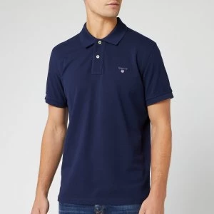 Image of GANT Mens Original Pique Polo Shirt - Evening Blue - L