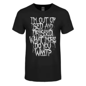 Image of Grindstore Mens IA'm Out Of Bed And Dressed T-Shirt (L) (Black)