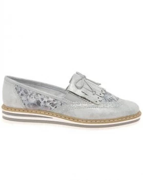 Image of Rieker Fringe Standard Fit Slip On Shoes