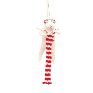 Image of Sass & Belle Knitting Mouse Felt Decoration