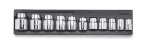 image of Beta Tools T105 11pc 3/4" Drive Hex Socket Set in Tray for Roller Cabs