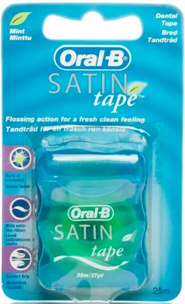 image of Oral B Satintape Mint Dental Floss 25m