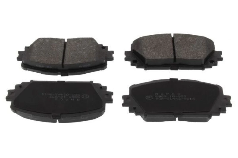 Image of MAPCO 6869 Brake pad set Front Axle, excl. wear warning contact, with anti-squeak plate Brake Pad Set,disc brake (402)