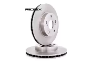 Image of RIDEX Brake disc 82B0062 Brake rotor,Brake discs TOYOTA,PRIUS Liftback (NHW20_)