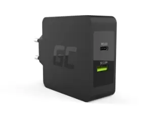 image of Green Cell CHAR10 mobile device charger Black Indoor