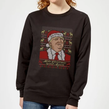 Image of Make Christmas Great Again Womens Christmas Sweatshirt - Black - L - Black