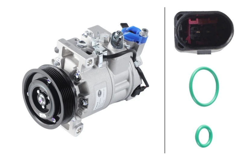 Image of HELLA Air conditioning compressor HELLA 8FK 366 201-821