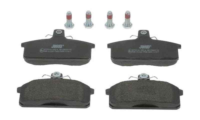 Image of JURID 573314J Brake pad set not prepared for wear warning indicator Brake Pad Set,disc brake (402)