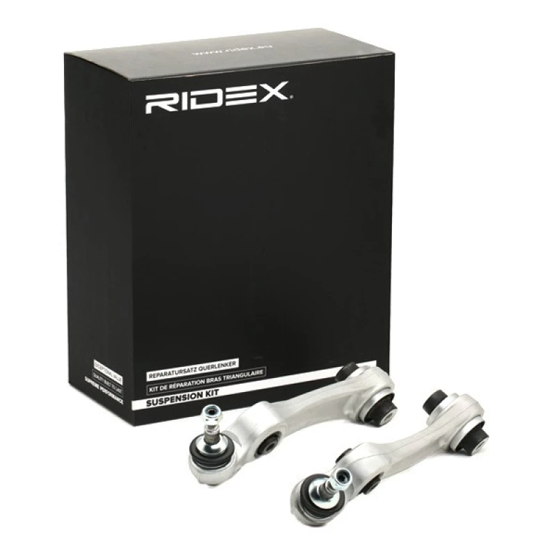 Image of RIDEX 772S0654 Control arm repair kit Front Axle, Trailing Arm Suspension Kit (772)
