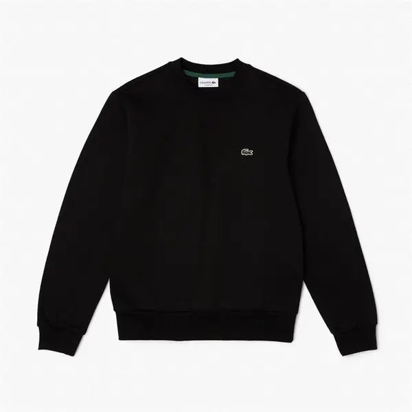 Image of Lacoste Basic Fleece Sweatshirt - Black XS