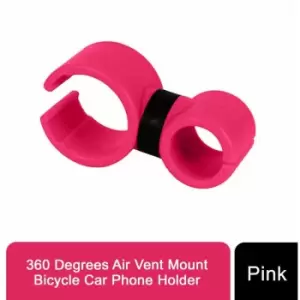 image of Aquarius 360 Degrees Air Vent Mount Bicycle Car Phone Holder- Pink