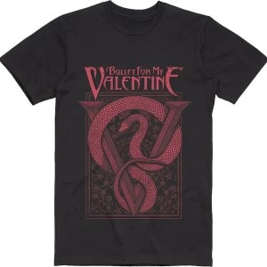 Image of Bullet For My Valentine - Red Snake Unisex Large T-Shirt - Black