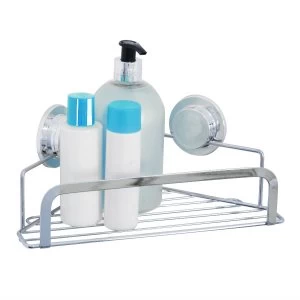 Image of Croydex Stick 'n' Lock Bathroom Corner Basket