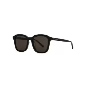 image of Yves Saint Laurent Black Square-frame Sunglasses