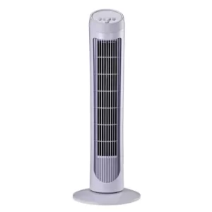 image of Homcom 30" Oscillating Tower Fan, white