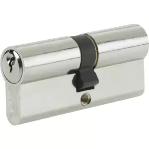 Image of Yale 6 Pin Euro Double Cylinder 35-10-35mm Nickel in Silver Brass