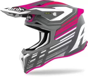 Image of Airoh Strycker Shaded Carbon Motocross Helmet, pink, Size 2XL, pink, Size 2XL