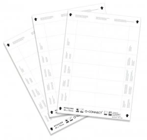 Image of Q Connect Name Badge Inserts 40x75 Pk25