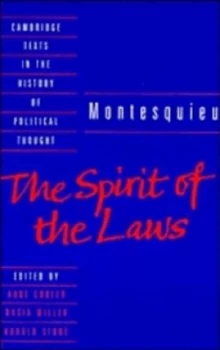 Image of Montesquieu the Spirit of the Laws by Charles De Montesquieu Book