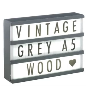 image of Gingersnap A5 Grey Wooden Light Box