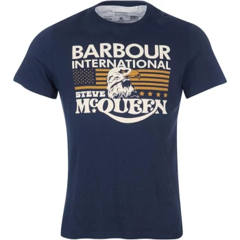 Image of Barbour International Eagle Tee - Navy NY91