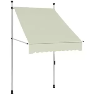 image of Manual Retractable Awning 100cm Cream Vidaxl Cream