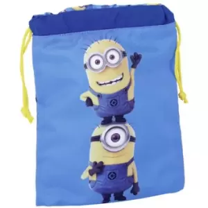 image of Despicable Me Minions Childrens/Kids Official Drawstring Lunch Bag (One Size) (Blue/Yellow) - Blue/Yellow